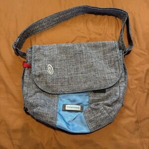Timbuk2 Heathered Grey And Blue Sling Messenger Bag